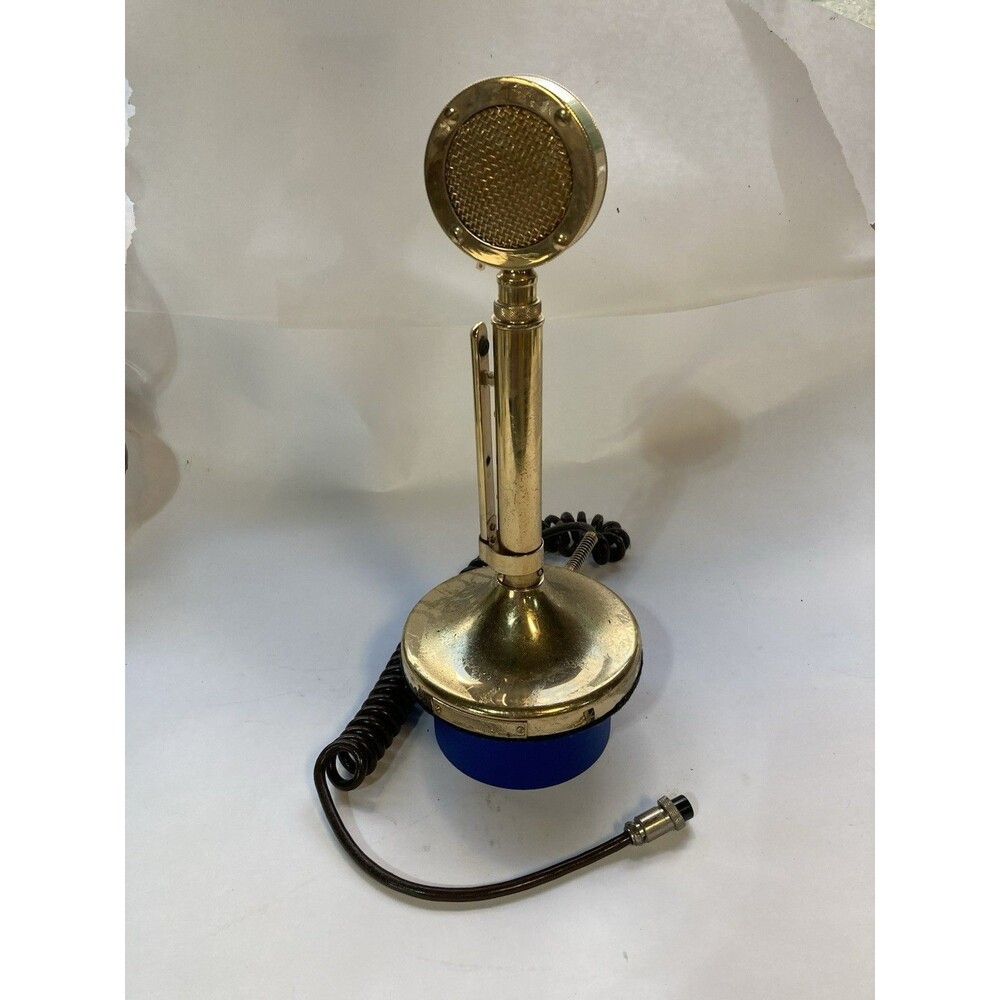 Astatic D-104 Golden Eagle Vintage Desk Microphone with Stand